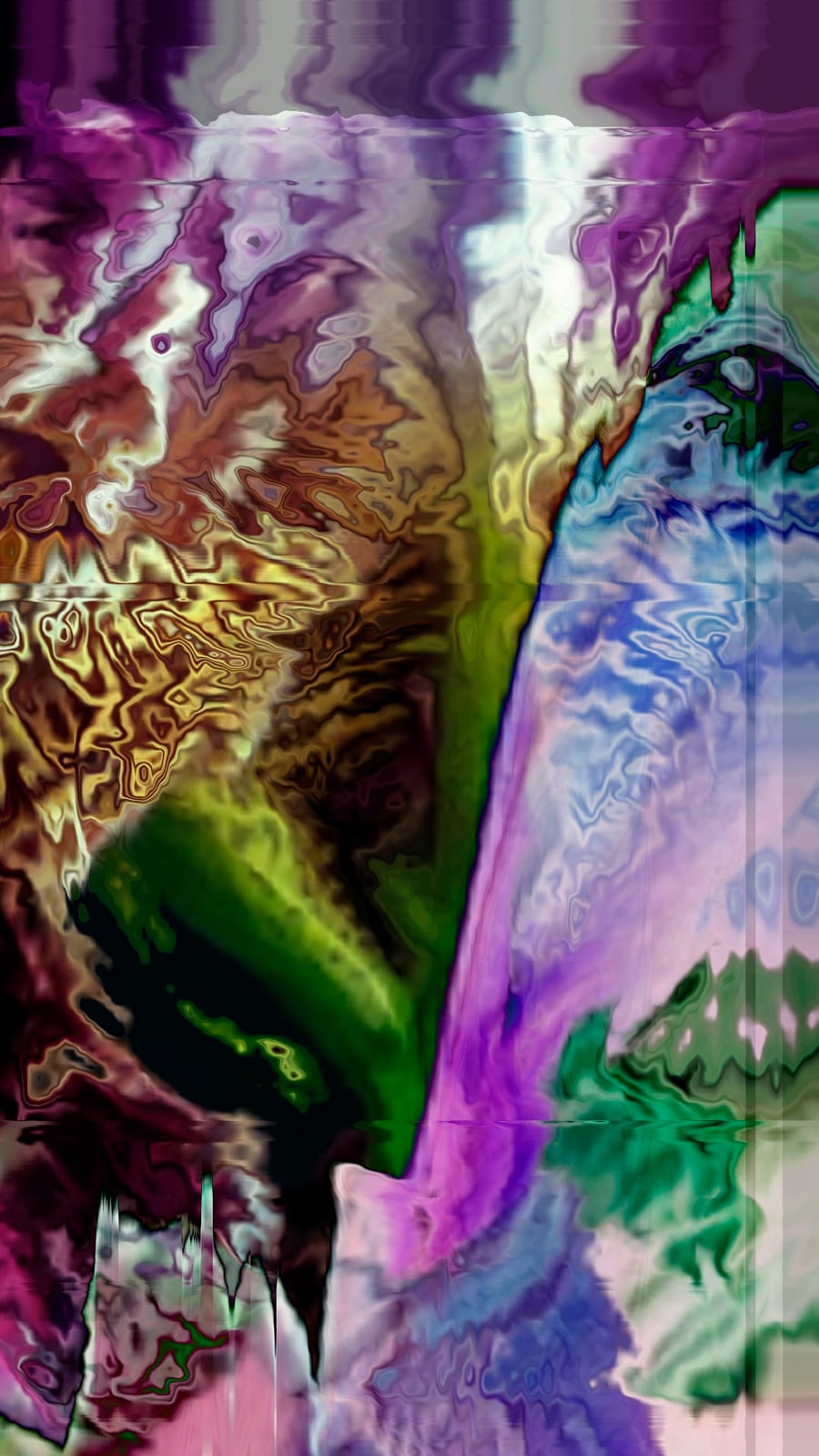 Abstract floral fragments recombined through TouchDesigner, merging vegetal life with digital transformation