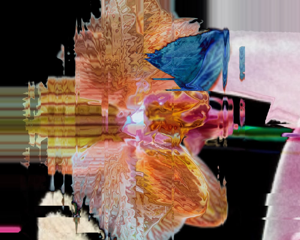 Fetching Blooms TouchDesigner video collage showing shifting petals and layered vegetal life textures