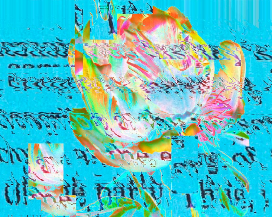 TouchDesigner garden archive collage visualizing shifting memory layers from scanned flowers and subtle motion capture